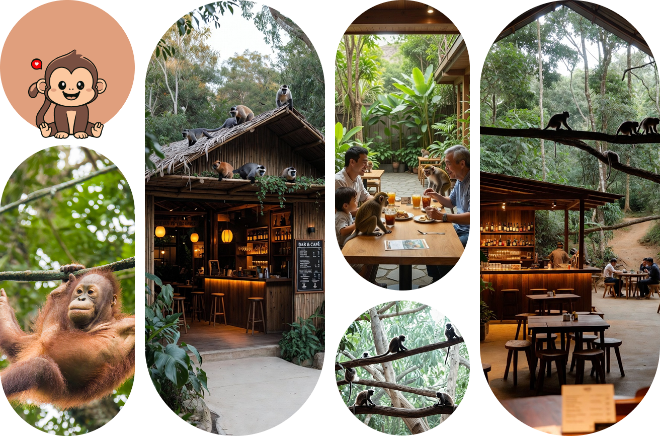 Galerie de photos de singes et du bar